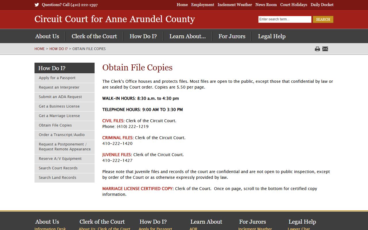 anne arundel county family court records obtain copies request page