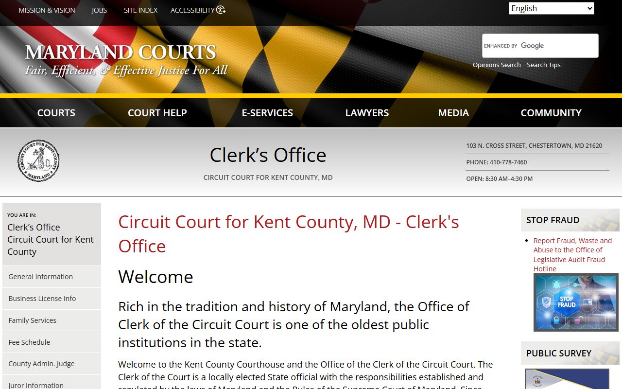 kent county family court records circuit court clerk chestertown